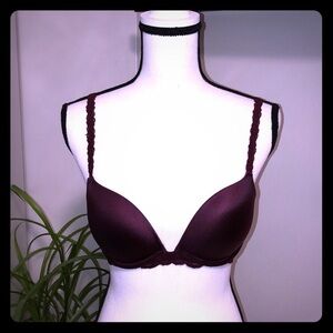 VS PINK Lace Detail Push Up Bra